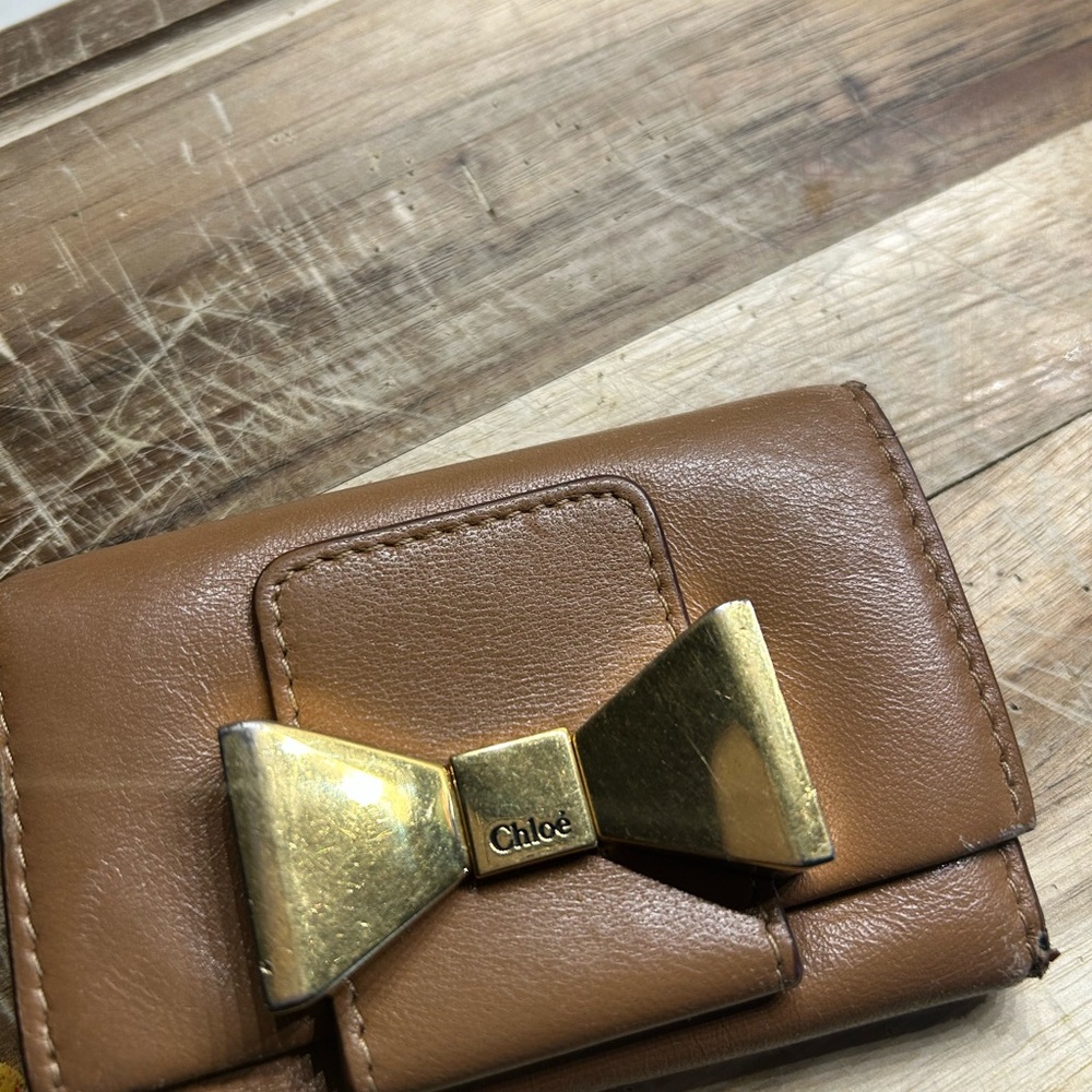 Chloe Tan and Gold Key & Card Holder